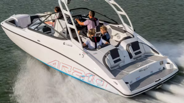 a small boat in a body of water